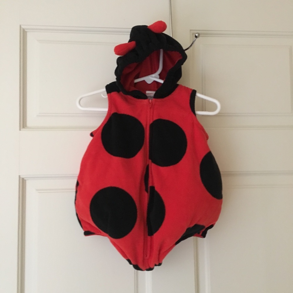 Carters Ladybug (Size 3-6M) Costume Red Black Zips 🎃 - Picture 2 of 8